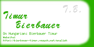 timur bierbauer business card